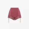 Lace-trimmed lingerie shorts in crêpe de chine Lace-trimmed lingerie shorts in crêpe de chine