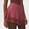 Lace-trimmed lingerie shorts in crêpe de chine Lace-trimmed lingerie shorts in crêpe de chine