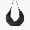 Large Bracelet Hobo bag in grained leather Large Bracelet Hobo bag in grained leather