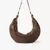 Large Bracelet Hobo bag in grained leather Large Bracelet Hobo bag in grained leather