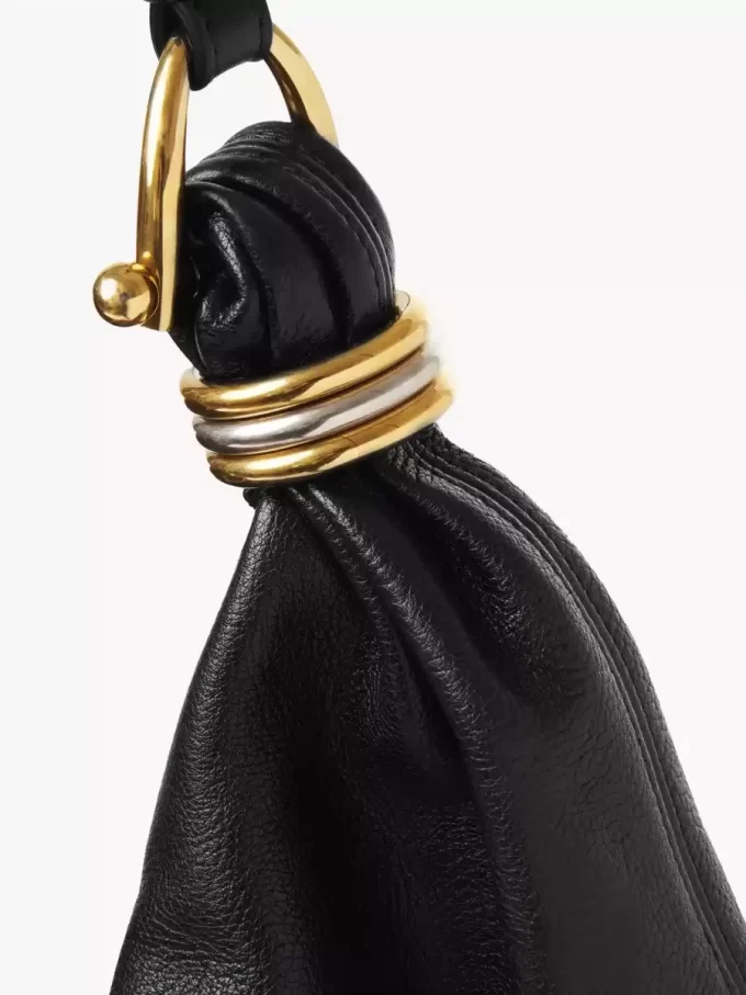 Large Bracelet Hobo bag in grained leather Large Bracelet Hobo bag in grained leather