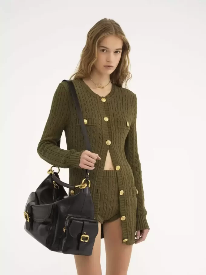 Large Camera bag in shiny leather Large Camera bag in shiny leather