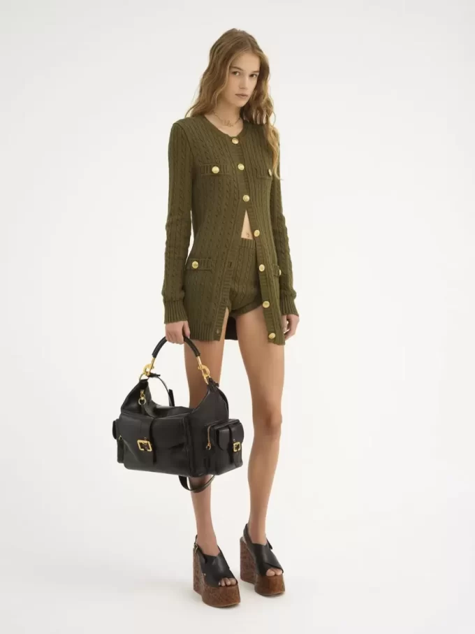 Large Camera bag in shiny leather Large Camera bag in shiny leather