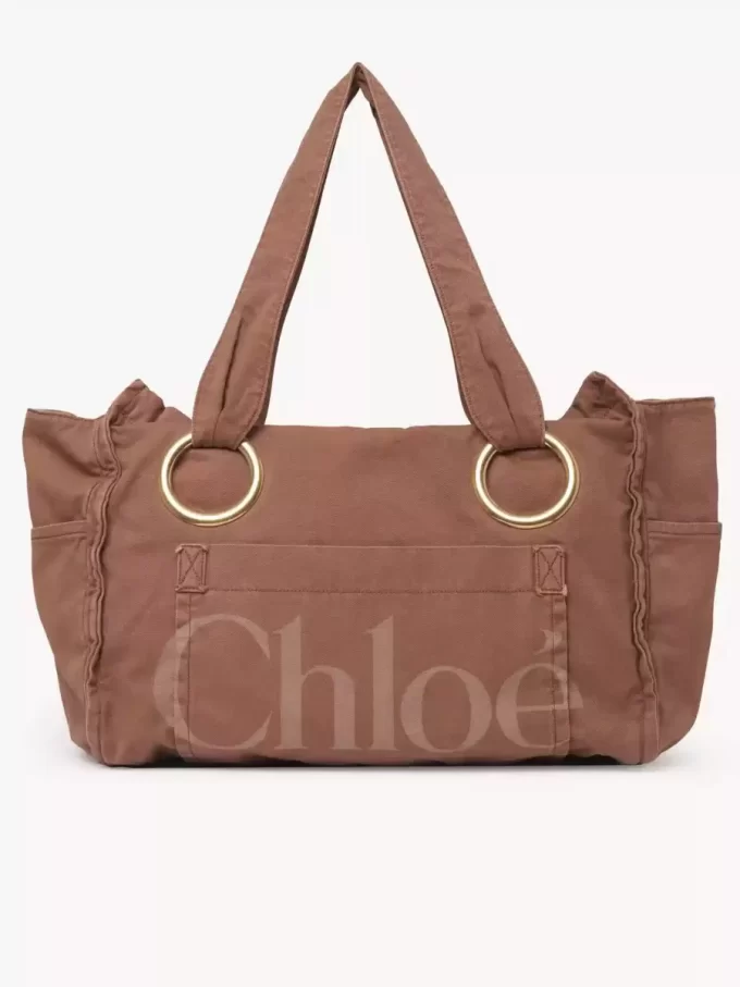 Large Chloé Plage tote bag in cotton Large Chloé Plage tote bag in cotton