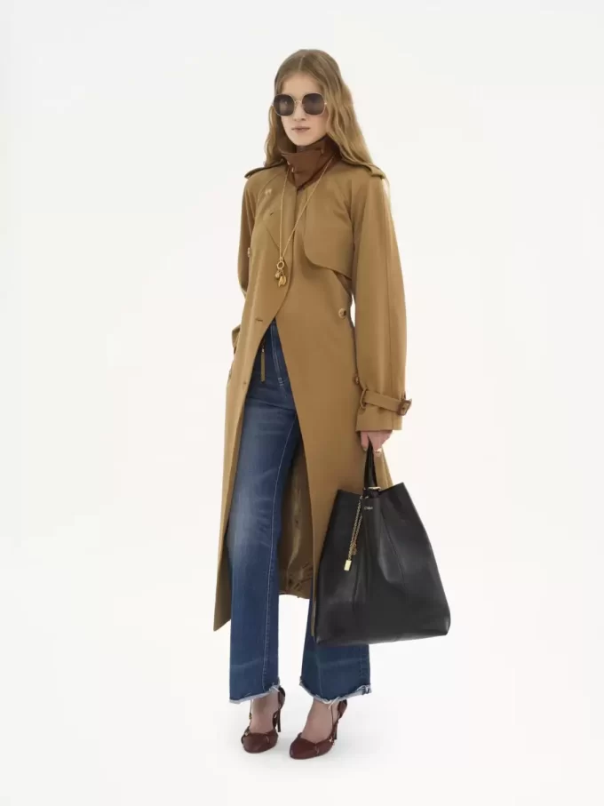 Large Chloé Spin tote bag in grained leather Large Chloé Spin tote bag in grained leather