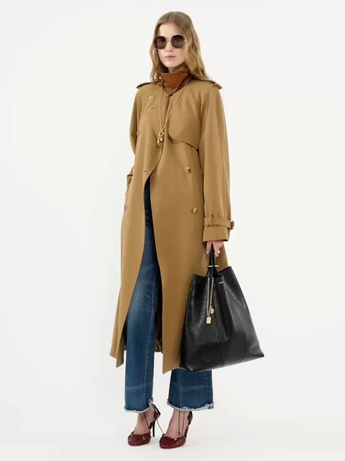 Large Chloé Spin tote bag in grained leather Large Chloé Spin tote bag in grained leather