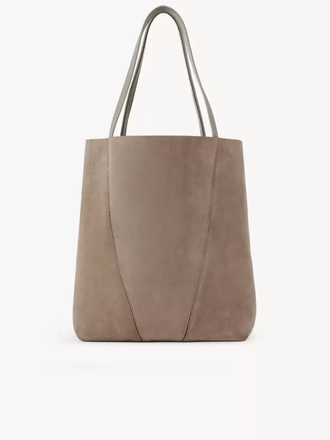 Large Chloé Spin tote bag in suede leather Large Chloé Spin tote bag in suede leather