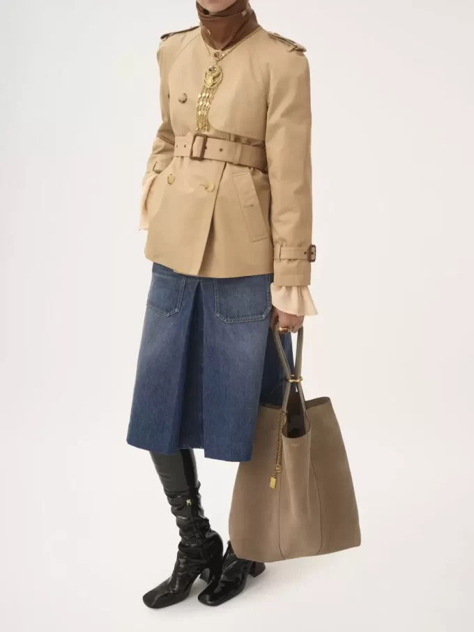 Large Chloé Spin tote bag in suede leather Large Chloé Spin tote bag in suede leather