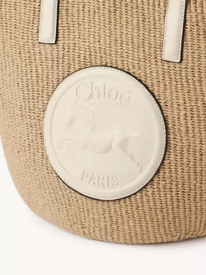 Large Horse Medal Basket in natural fibers