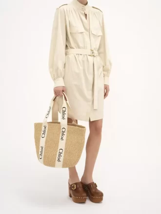 Large Woody basket in natural fibers