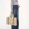 Large Woody tote bag in linen Large Woody tote bag in linen