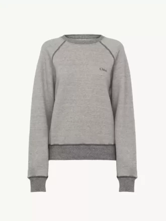 Logo sweater in cotton fleece mix