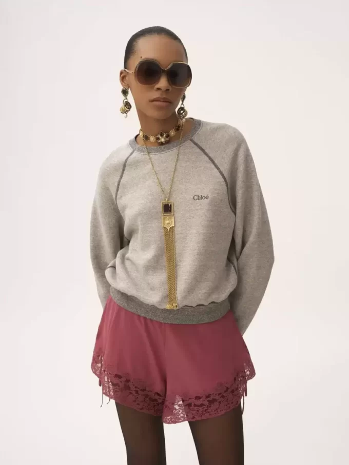 Logo sweater in cotton fleece mix Logo sweater in cotton fleece mix