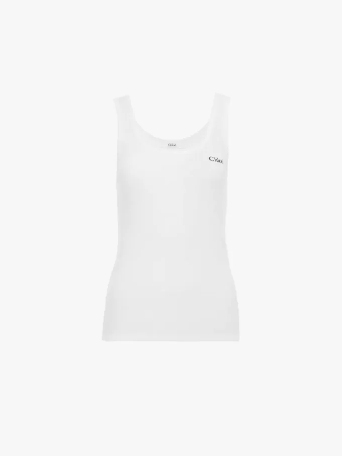 Logo tank top in jersey Logo tank top in jersey