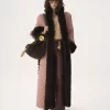 Long hybrid coat in technical satin Long hybrid coat in technical satin