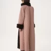Long hybrid coat in technical satin Long hybrid coat in technical satin