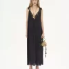 Long slip dress in silk charmeuse & lace Long slip dress in silk charmeuse & lace
