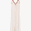 Long slip dress in silk habotai & lace Long slip dress in silk habotai & lace