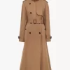 Long trench coat in cotton gabardine Long trench coat in cotton gabardine