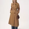 Long trench coat in cotton gabardine Long trench coat in cotton gabardine