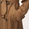 Long trench coat in cotton gabardine Long trench coat in cotton gabardine