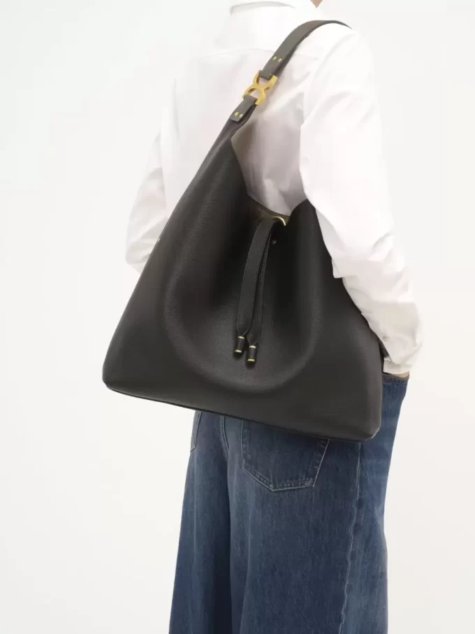 Marcie hobo bag in grained leather Marcie hobo bag in grained leather