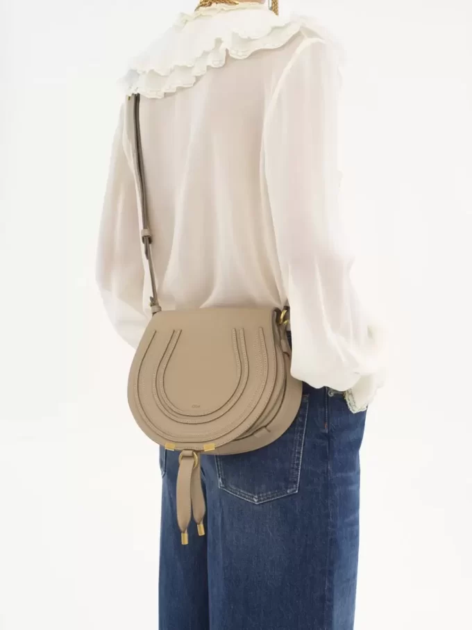 Marcie saddle bag in grained leather Marcie saddle bag in grained leather