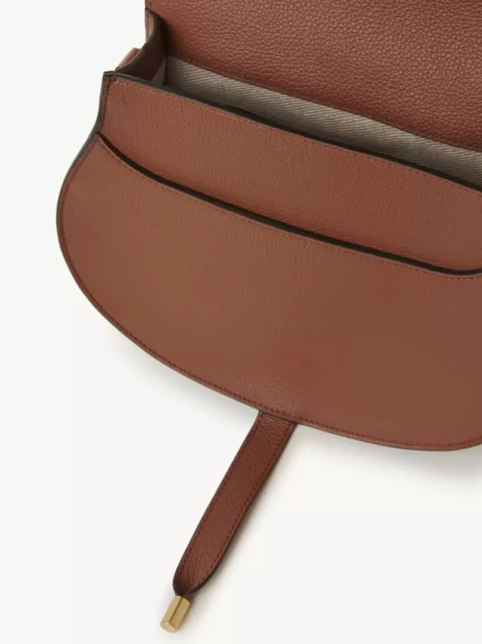 Marcie saddle bag in grained leather