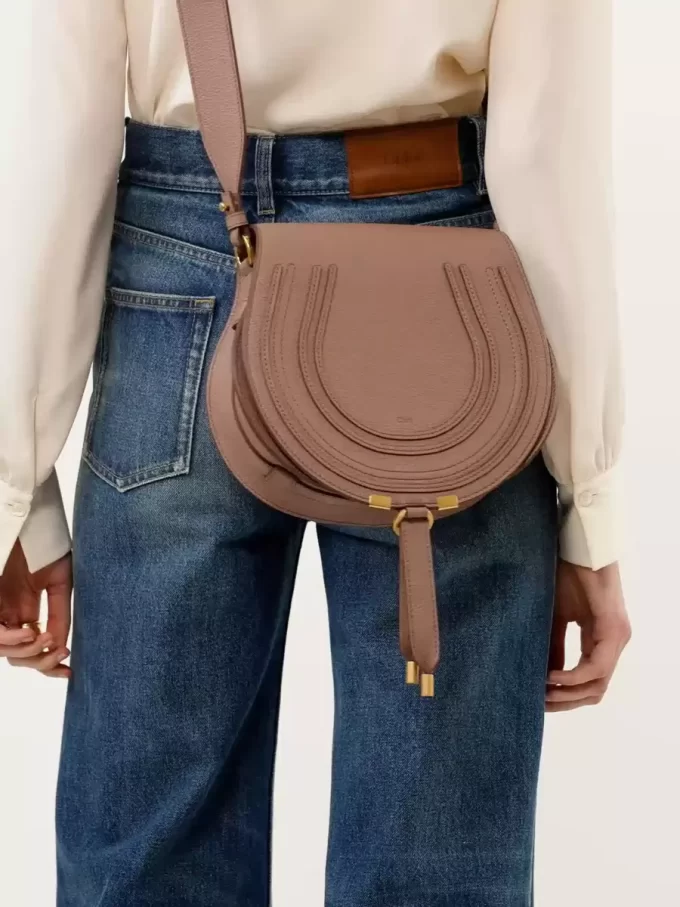 Marcie saddle bag in grained leather Marcie saddle bag in grained leather