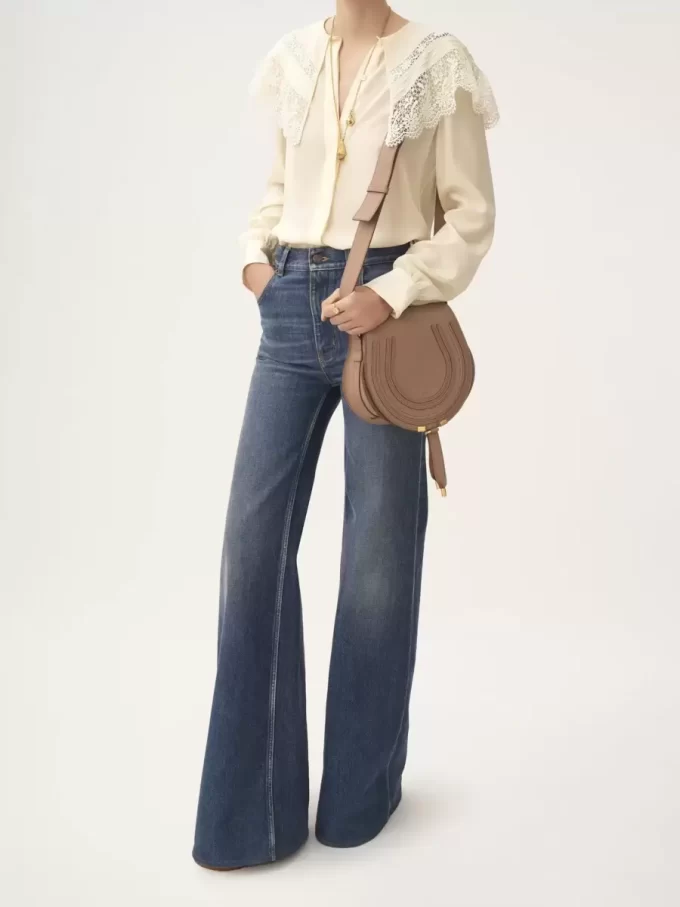 Marcie saddle bag in grained leather Marcie saddle bag in grained leather