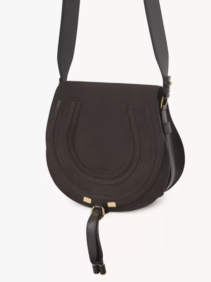 Marcie saddle bag in suede leather Marcie saddle bag in suede leather