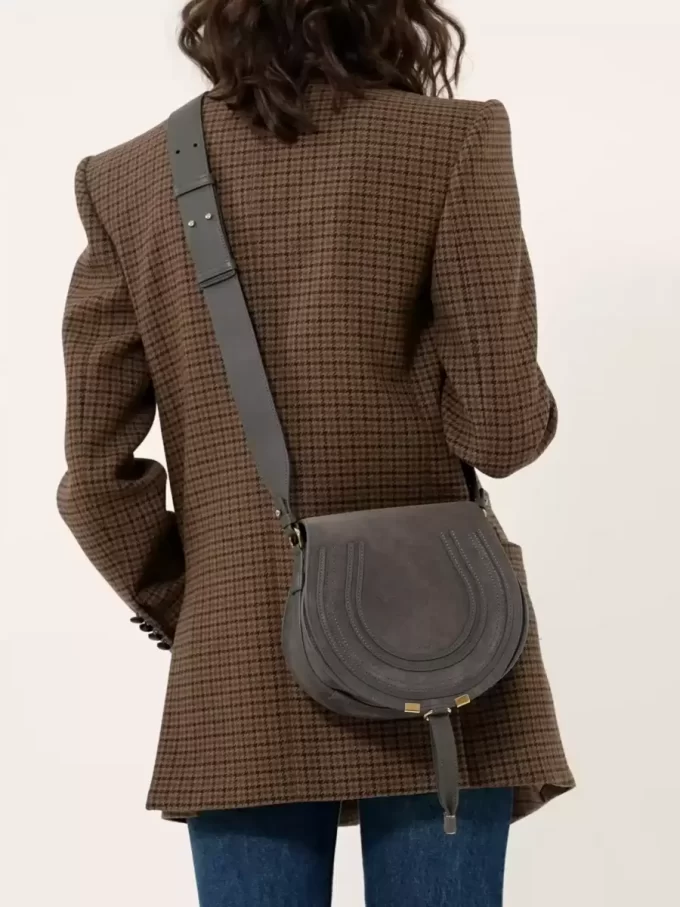 Marcie saddle bag in suede leather Marcie saddle bag in suede leather