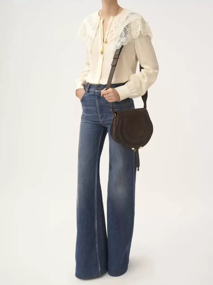 Marcie saddle bag in suede leather Marcie saddle bag in suede leather