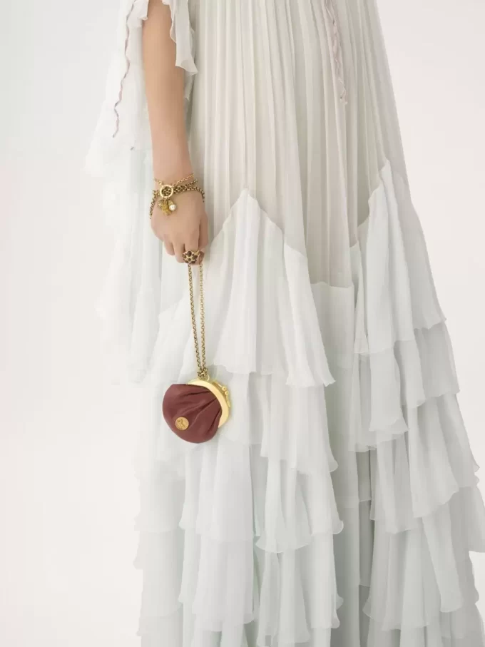 Micro Horse Medal coin purse necklace in grained leather Micro Horse Medal coin purse necklace in grained leather