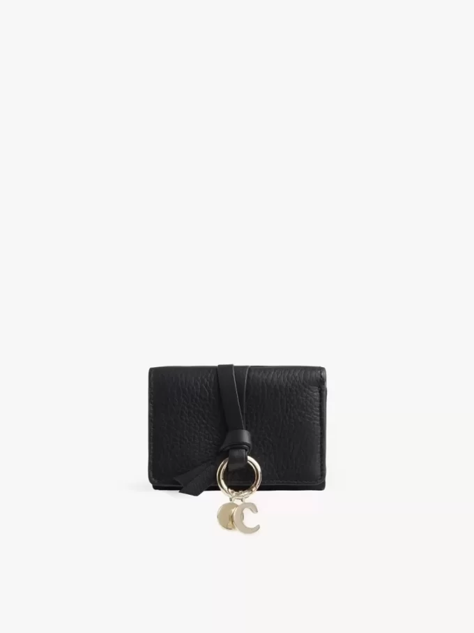 Mini Alphabet tri-fold in grained leather Mini Alphabet tri-fold in grained leather