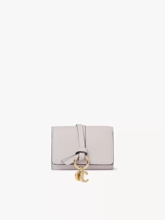 Mini Alphabet tri-fold in grained leather Mini Alphabet tri-fold in grained leather