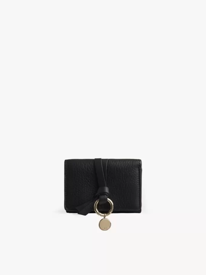 Mini Alphabet tri-fold in grained leather Mini Alphabet tri-fold in grained leather