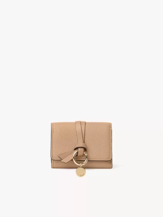 Mini Alphabet tri-fold in grained leather Mini Alphabet tri-fold in grained leather