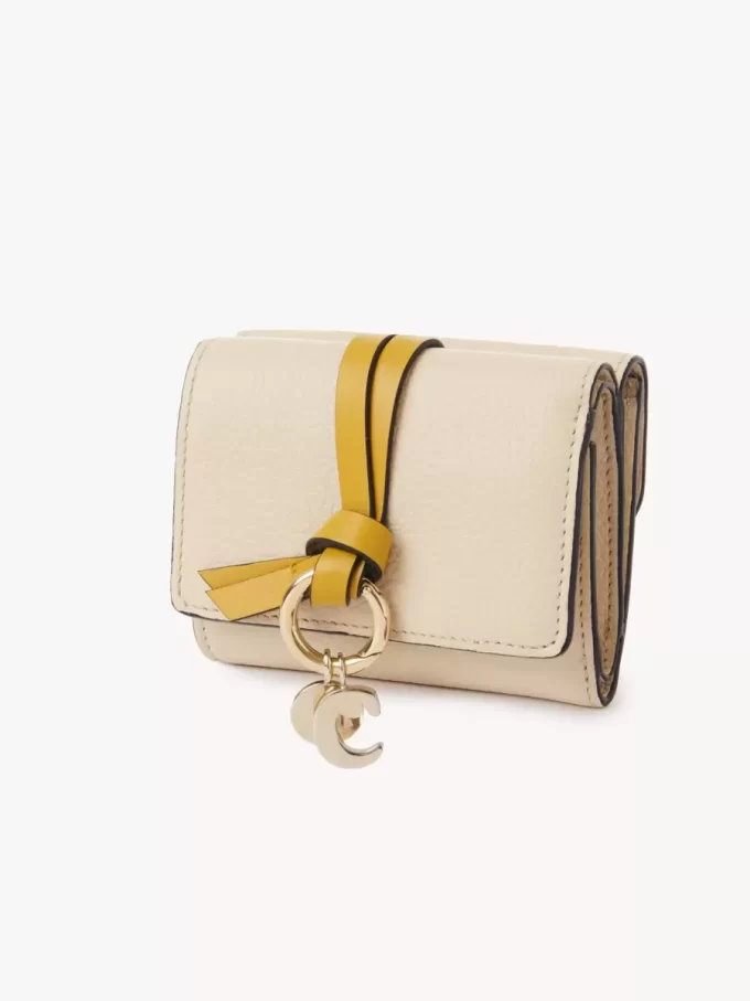 Mini Alphabet tri-fold in grained leather Mini Alphabet tri-fold in grained leather