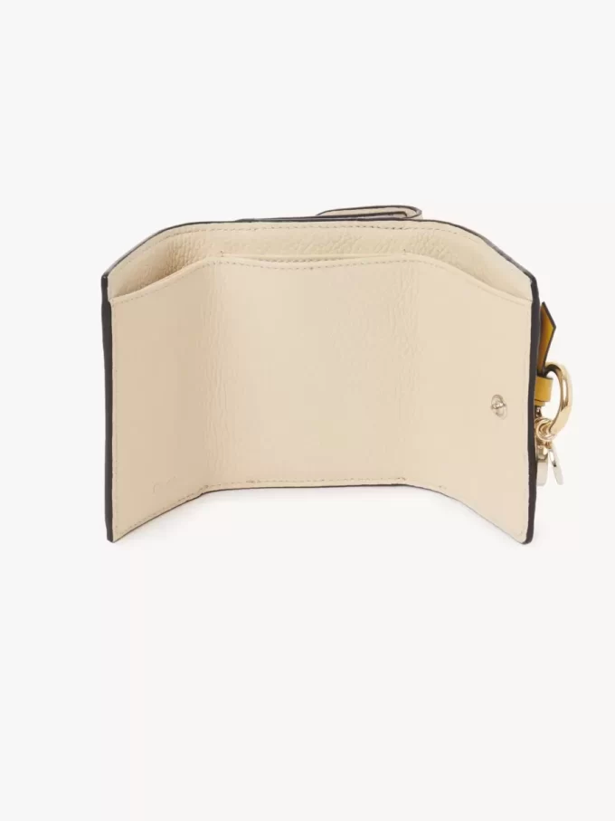 Mini Alphabet tri-fold in grained leather Mini Alphabet tri-fold in grained leather