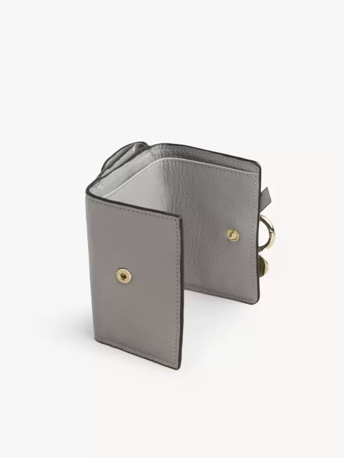 Mini Alphabet tri-fold in grained leather Mini Alphabet tri-fold in grained leather