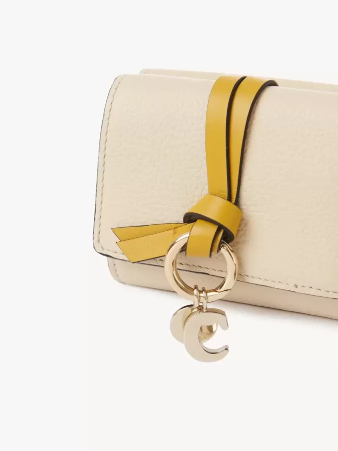 Mini Alphabet tri-fold in grained leather Mini Alphabet tri-fold in grained leather