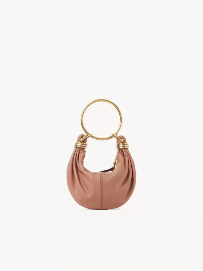 Mini Bracelet Hobo bag in grained leather Mini Bracelet Hobo bag in grained leather
