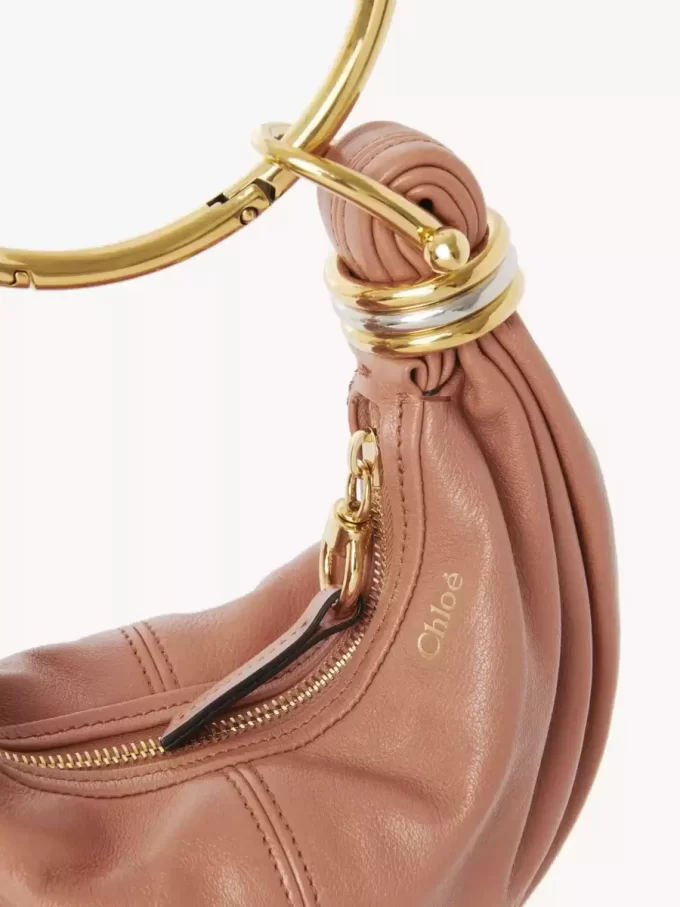 Mini Bracelet Hobo bag in grained leather Mini Bracelet Hobo bag in grained leather