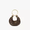 Mini Bracelet Hobo bag in leopard-print shearling Mini Bracelet Hobo bag in leopard-print shearling