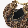 Mini Bracelet Hobo bag in leopard-print shearling Mini Bracelet Hobo bag in leopard-print shearling