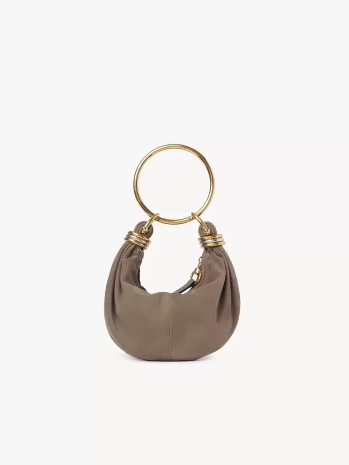 Mini Bracelet Hobo bag in suede leather Mini Bracelet Hobo bag in suede leather