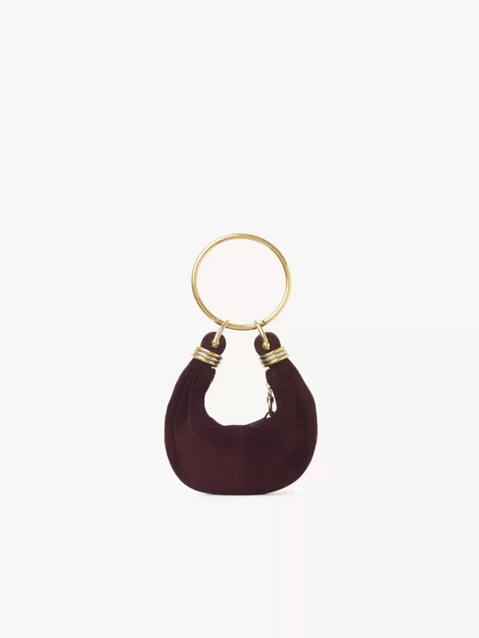 Mini Bracelet Hobo bag in suede leather Mini Bracelet Hobo bag in suede leather