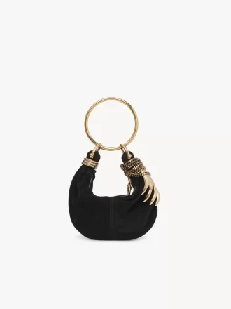 Mini Bracelet Hobo bag in suede leather