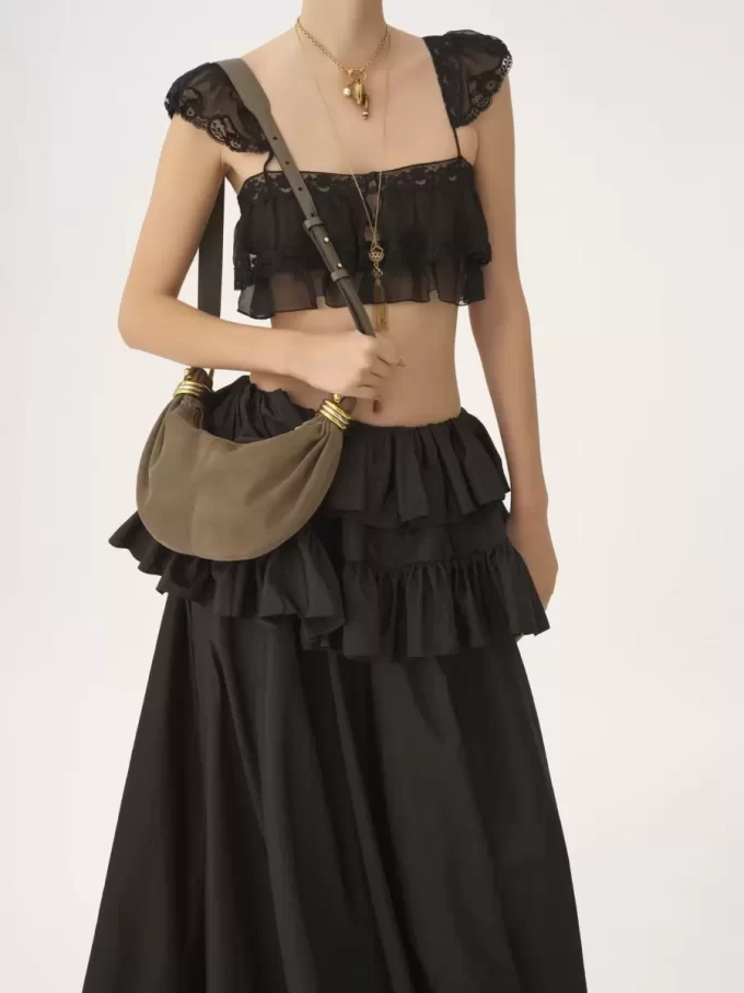 Mini Bracelet Hobo bag in suede leather Mini Bracelet Hobo bag in suede leather